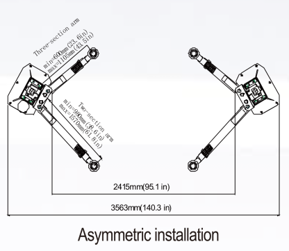 TLT245AT 4500kg 2 Post Hoist - Image 3